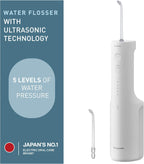 Panasonic Oral Irrigator, Cordless Water Flosser with Ultrasonic Cleaning, Dishwasher Safe Tank, EW-DJ66-W