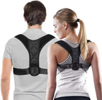 Posture Correction Belt for Men and Women - Comfortable Adjustable Back Strap Clavicle Support Device for Posture/Humpback/Round Shoulders, Providing Pain Relief for Neck, Back & Shoulder (25”-42”)