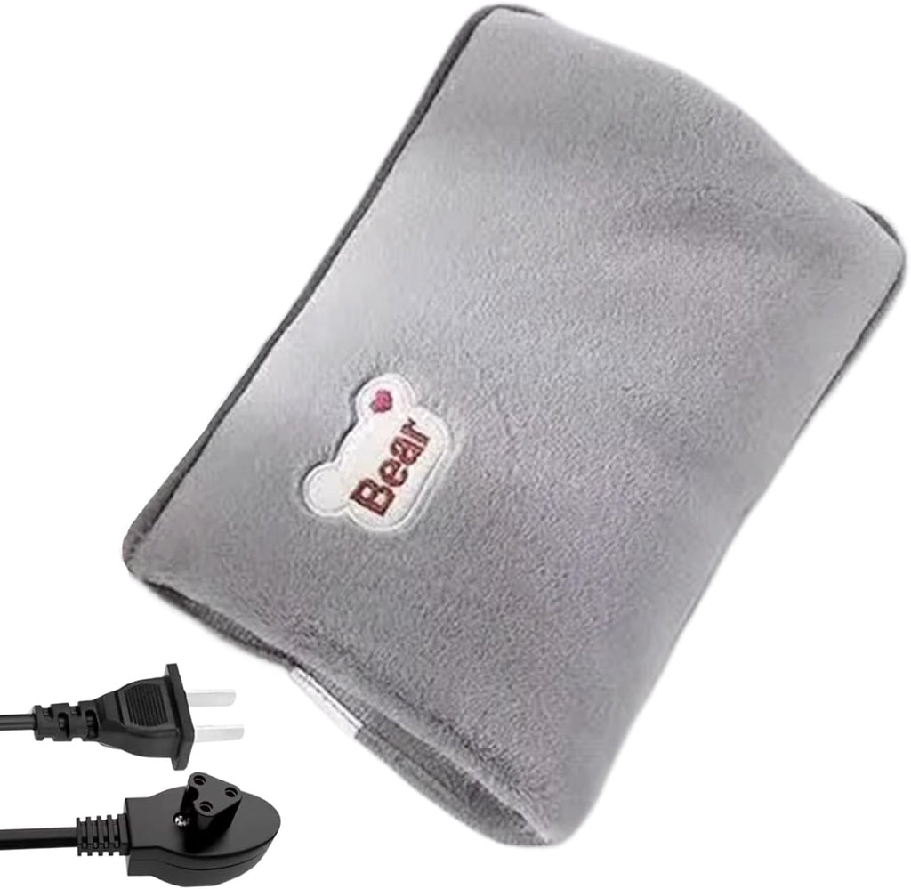 Hot Water Bag, Rechargeable Electric Hand Warmer Hot Water Bag, Leak-Proof with Soft Cover, Winter Cold Weather for Period Cramps, Muscles, Neck, Shoulder, Waist & Belly