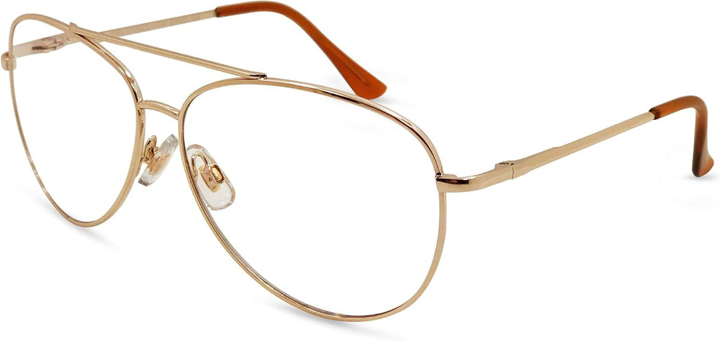 In Style Eyes C Moore PROGRESSIVE BIFOCAL Reading Glasses - Requires Adjustment Period - Wired Aviator Metal Frame