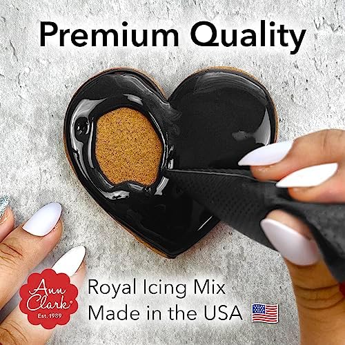 Ann Clark Black Royal Icing Mix 4.3-oz. Pouch Makes 2 Cups Black Cookie Icing