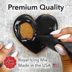 Ann Clark Black Royal Icing Mix 4.3-oz. Pouch Makes 2 Cups Black Cookie Icing