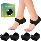 Plantar Fasciitis Gel Heel Protectors - (2 Pairs) Welnove Heel Cups for Women Men Heels Spur Pain Relief - Heel Inserts Pads for Achilles Tendonitis Dry Cracked Heel Support Cushion (Size S)