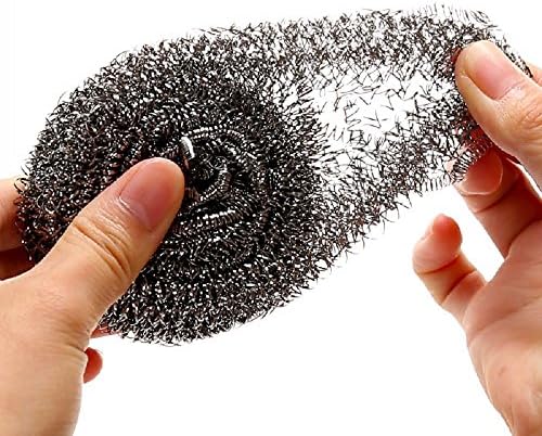 KTOJOY 6 Pack Stainless Steel Wool Scrubber, Scrubbing Scouring Pad, Steel Wool Scrubber for Kitchens, Bathroom and More