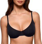 INLYRIC Women's Inbarely Plus Demi Balconette Bra No Padding Unlined Underwire Comfort Tshirt Supportive Everyday Bras