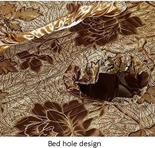 4pcs Beauty Salon Bedding Massage Spa Cover Sets European-Style Linen Beauty Bed Bedspread Four-Piece Set of High-end Beauty Salon Dedicated Massage Bed Bedspread(Gold,70 * 190cm)