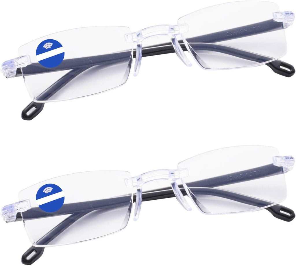 braxan 2 Pcs Intelligent Anti Blue Light Presbyopia Glasses Anti-Blue Smart Reading Auto Clear Focus for Men Women for Reading, Computer Or TV