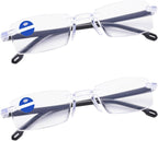 braxan 2 Pcs Intelligent Anti Blue Light Presbyopia Glasses Anti-Blue Smart Reading Auto Clear Focus for Men Women for Reading, Computer Or TV