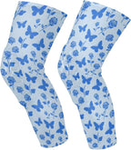 Fashion Blue Rose Flower Butterfly protective youth knee pads pads for wrestling snowboard volleyball
