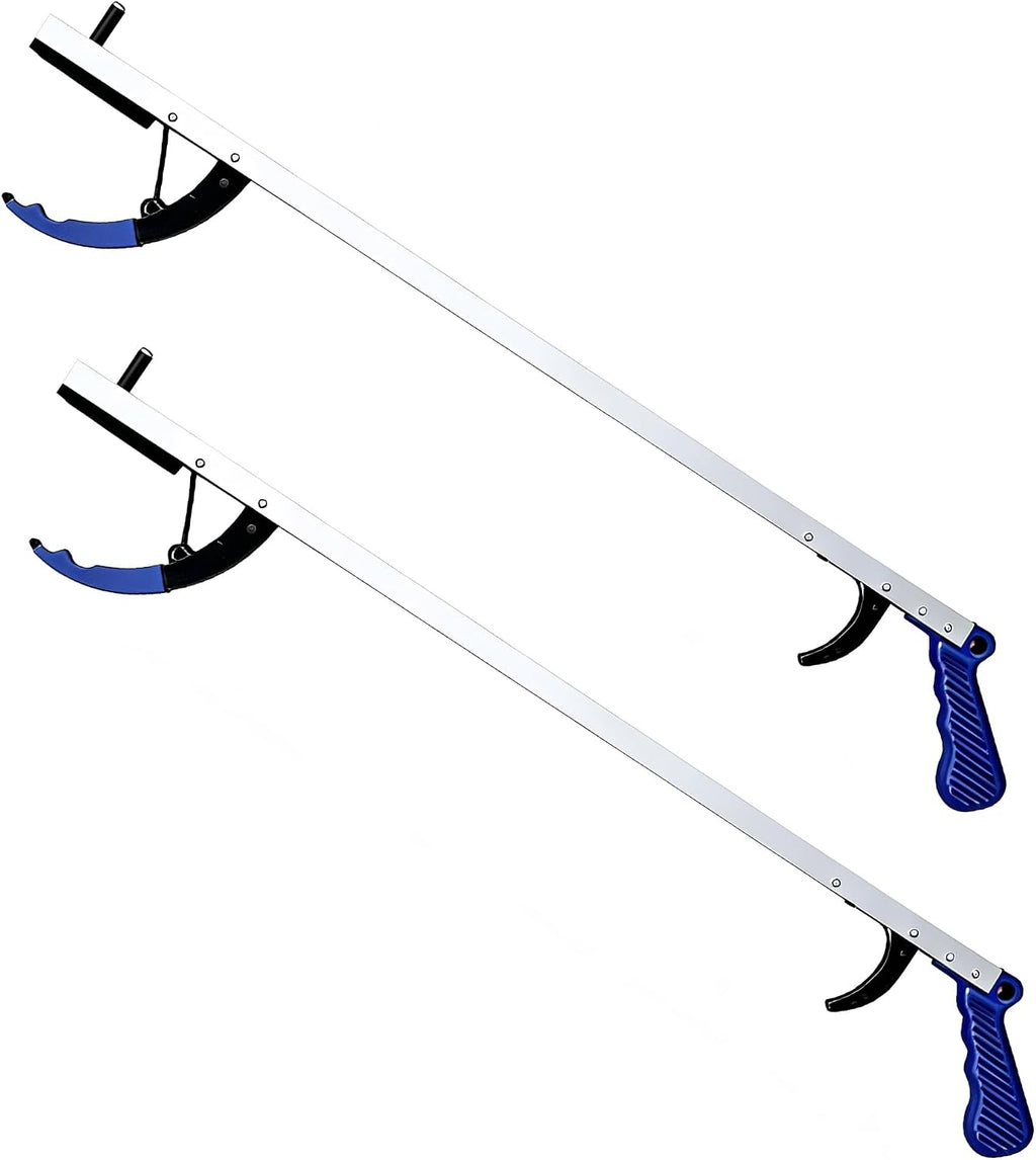 Blue Jay 32" Reacher Grabber Tool for Seniors - 2 Pack Lightweight Trash Picker Upper & Pick Up Stick with Magnetic Tip - Long Reach Mobility Aid for Wheelchair & Surgery Recovery
