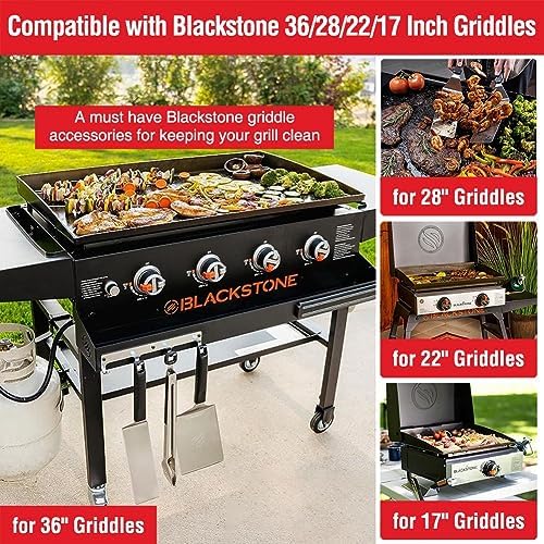 2 Pack Blackstone Silicone Grease Cup Liners for 36 28 22 17 Inch Griddle, Reusable Catcher Liner Grill Grease Tray Blackstone Accessories, Replacement of Aluminum Foil Drip Pans, Black