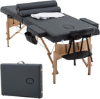 BestMassage Table Massage Bed Spa Bed 73 Inch Heigh Adjustable 2 Folding Portable Massage Table W/ Carry Case Salon Bed