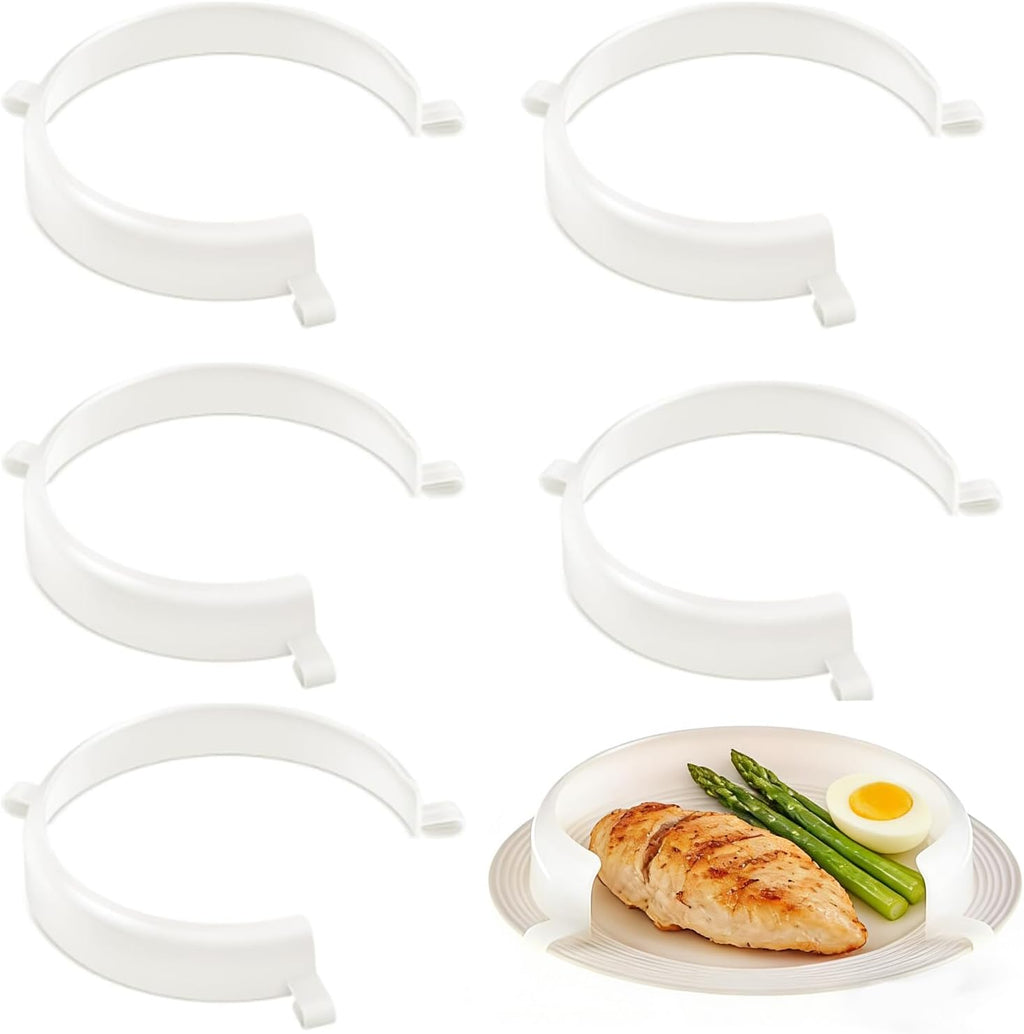 6-Pack Plate Guards for Eating | Spill-Proof Plate Guard Scooping Aid | One-Handed Adaptive Equipment for Elderly & Disabled | Fits Most 9"-12" Plates