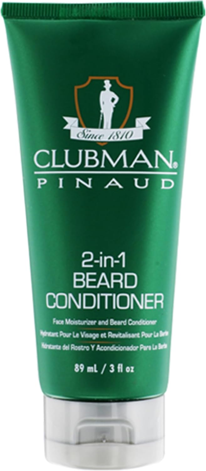 Clubman Pinaud 2-in-1 Beard Conditioner and Face Moisturizer, 3 oz