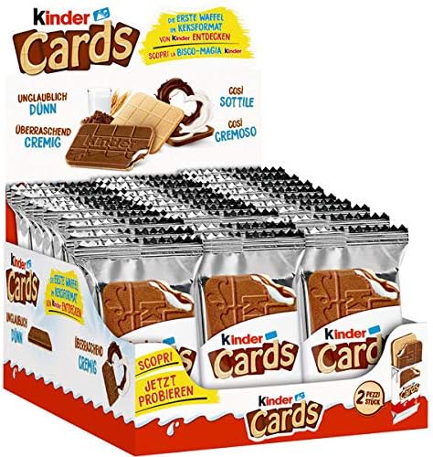 kinder cards chocolate wafers (30 pack of 2)