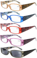 Eyekepper 5 Pairs Reading Glasses for Women Reading Inlcude Reader Sunglasses