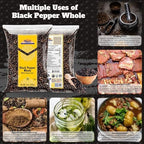 Rani Black Pepper Whole (Peppercorns), Premium MG-1 Grade 14oz (400g) ~ All Natural | Gluten Friendly | Non-GMO | Kosher | Product of Vietnam | Perfect size for Grinders!