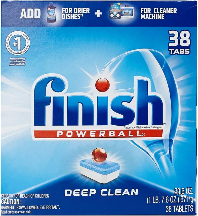 Finish - All in 1-38ct - Dishwasher Detergent - Powerball - Dishwashing Tablets - Dish Tabs - Deep Clean - Fresh Scent