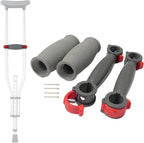 Crutch Hand Grips Kit - Replacement Handles and Pads for Disabled & Elderly Crutch, 2 Pcs