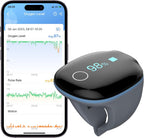 Wellue O2Ring Oxygen Monitor with Vibration Reminder -Bluetooth O2 Pulse Oximeter Rechargeable, Continuous Recording of SpO2 & PR, Blood Oxygen Saturation Tracker with Free APP & PC Reports