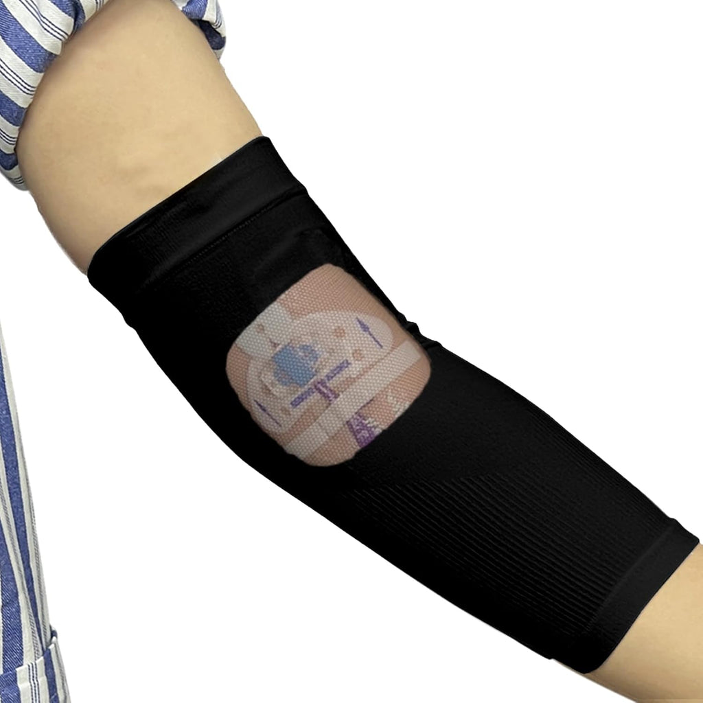 PICC Line Cover with Mesh Window - Arm Sleeve for Upper or Lower Arm, Non-Slip Silicone Gasket, Comfortable IV & Cast Protector, 1 Pc (M)