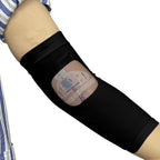 PICC Line Cover with Mesh Window - Arm Sleeve for Upper or Lower Arm, Non-Slip Silicone Gasket, Comfortable IV & Cast Protector, 1 Pc (M)