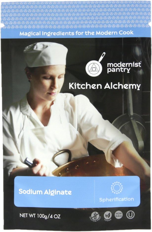 Pure Sodium Alginate (Molecular Gastronomy) ⊘ Non-GMO Vegan OU Kosher Certified- 100g/4oz