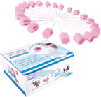 Disposable Unflavored Oral Mouth Cleaning Care Sponge Swabs， 50 Count (Pink)