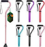 BeneCane Walking Cane for Men & Women Adjustable Cane with Offset Soft Cushioned Handle -Portable Lightweight Sturdy Mobility Walker Aid for Elderly, Seniors Collapsible Cane