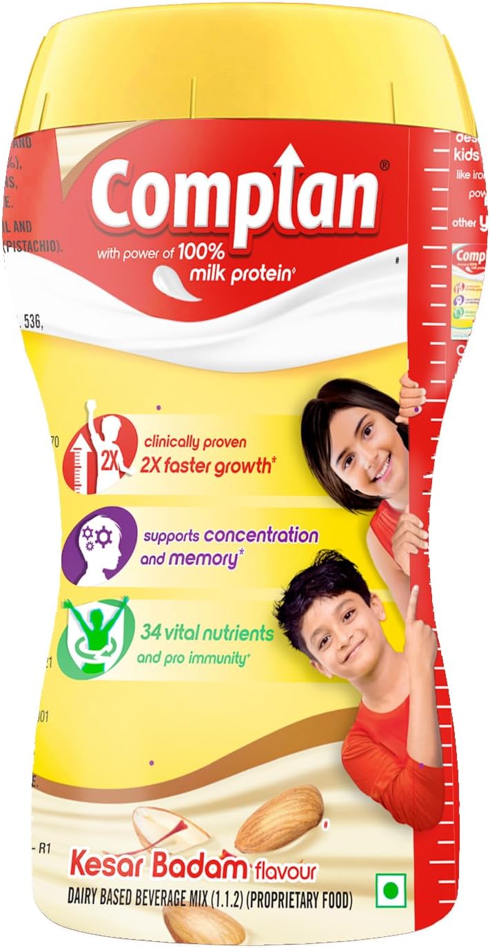 Complan Nutrition and Health Drink Kesar Badam, 500gm (Jar)