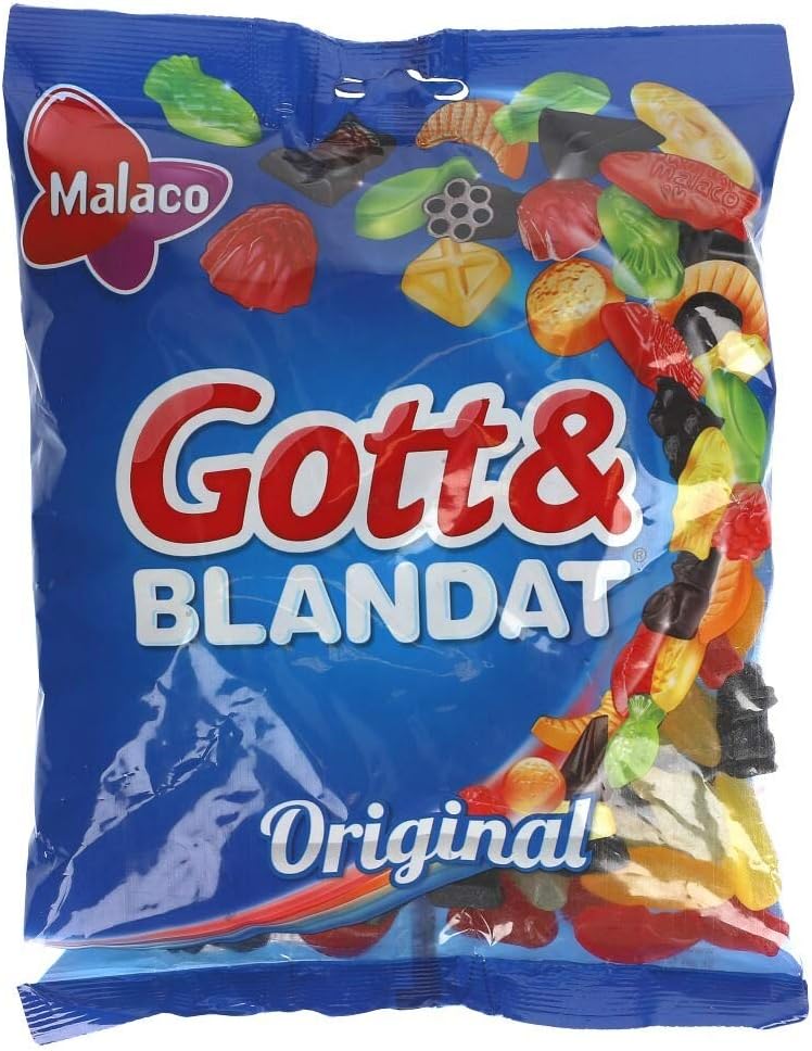 Malaco Gott & Blandat Original 550g - Mix of fruit gum and liquorice, partially acid