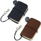 Yitexin Pack of 2 Miniature Travelers Notebook 4.8x3.2cm(1.9’’x1.3’’), Handmade Tiny Leather Travels Notebook, Vintage Mini Notebook Diary Journal, Pocket Diary