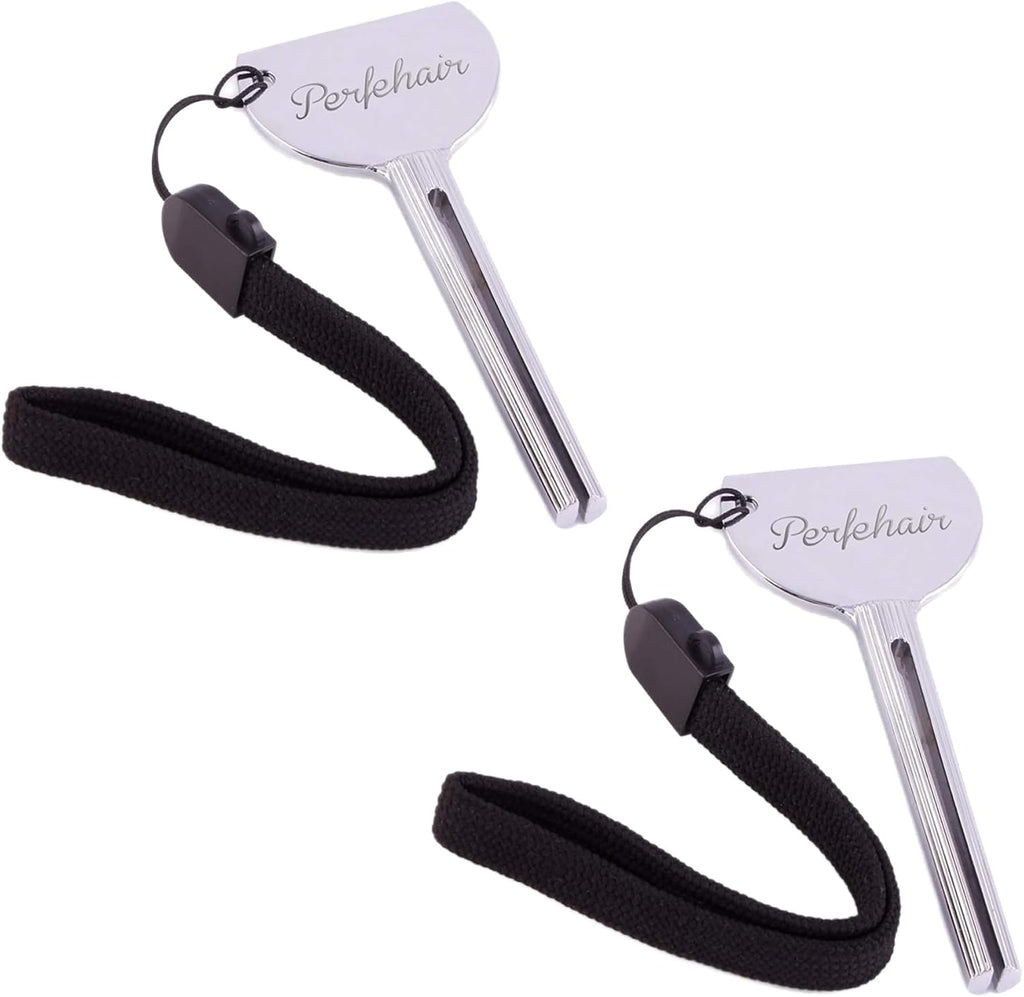 2pcs Tube Toothpaste Squeezer Keys, Metal Hair Dye Color Key Roller Dispenser Wringer Tool