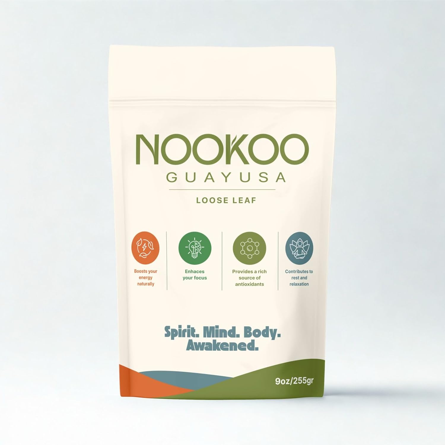 NooKoo Organic Guayusa Loose Leaf Tea 9 oz | Clean Energy & Focus | 60mg Natural Caffeine | Smooth, Jitter-Free Boost | Antioxidant-Rich Herbal Tea | Coffee Alternative from the Amazon
