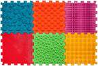Massage Orthopedic Puzzle Floor Mat for Kids Flat Feet Prevention Sea Theme 6 Elements,Red, Blue, Yellow, Green