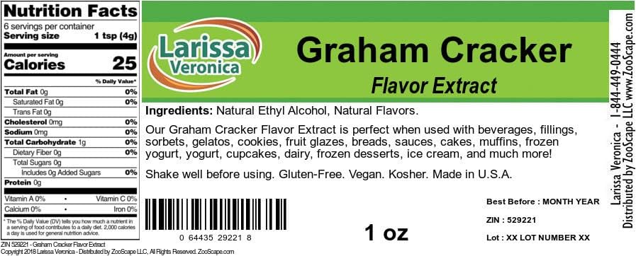 Graham Cracker Flavor Extract (1 oz, ZIN: 529221)