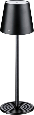 Cilio Sole LED Table Lamp Portable-Rechargeable with Round Base, Black, 13.75" x 4.25" Dia.