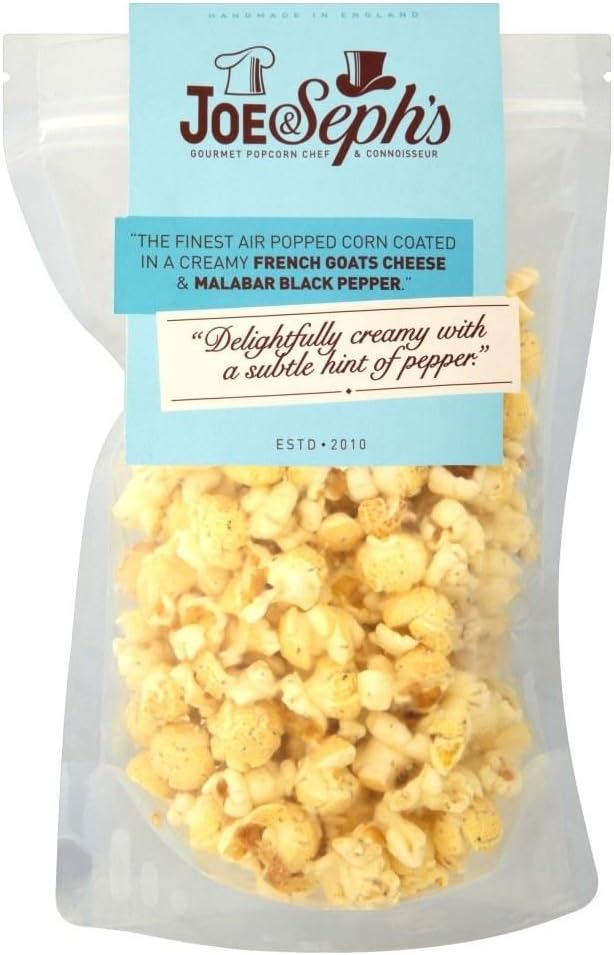 Joe & Seph's Popcorn - Goats Cheese & Black Pepper (90g) - Pack of 2
