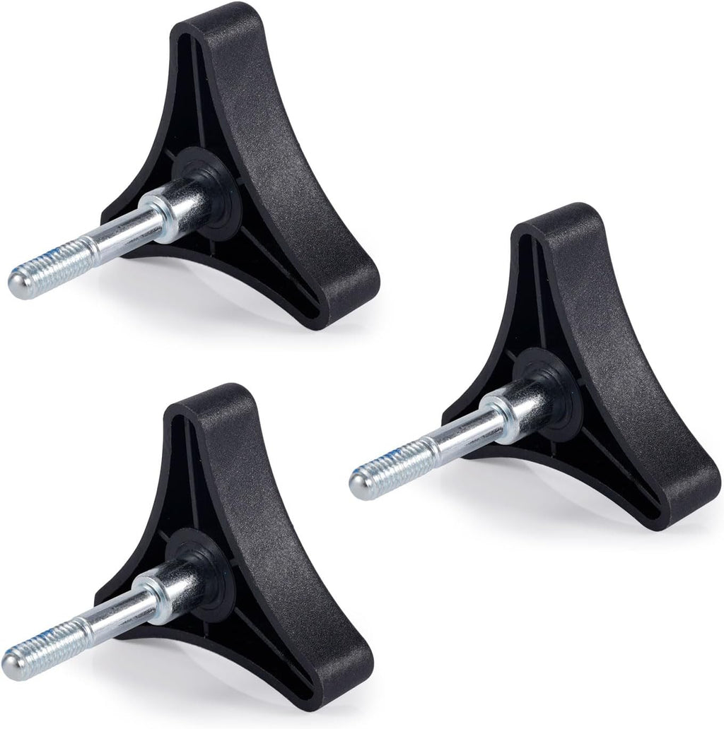 3pcs Rollator Walker Parts, Aluminum 3 Point Knob Replacement Part Universal for Rolling Walker Rollator Foldable Rollator Hand Propelled Walker