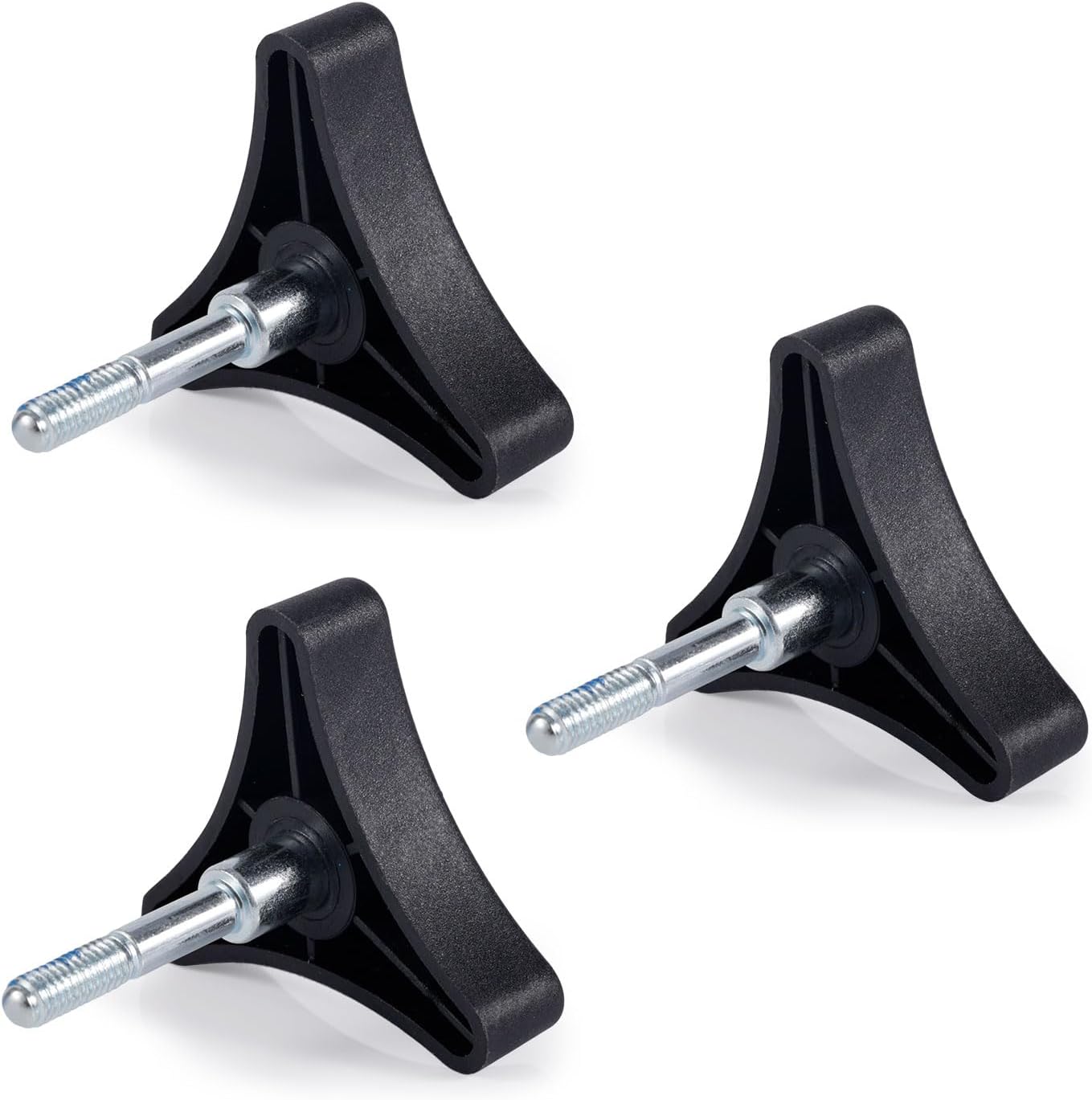 3pcs Rollator Walker Parts, Aluminum 3 Point Knob Replacement Part Universal for Rolling Walker Rollator Foldable Rollator Hand Propelled Walker