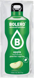 Bolero- Sugar Free Drink Mix Packets Apple Fruit Flavors | Powdered Flavored Water Packets | 12 Large Sachet On The Go Packets