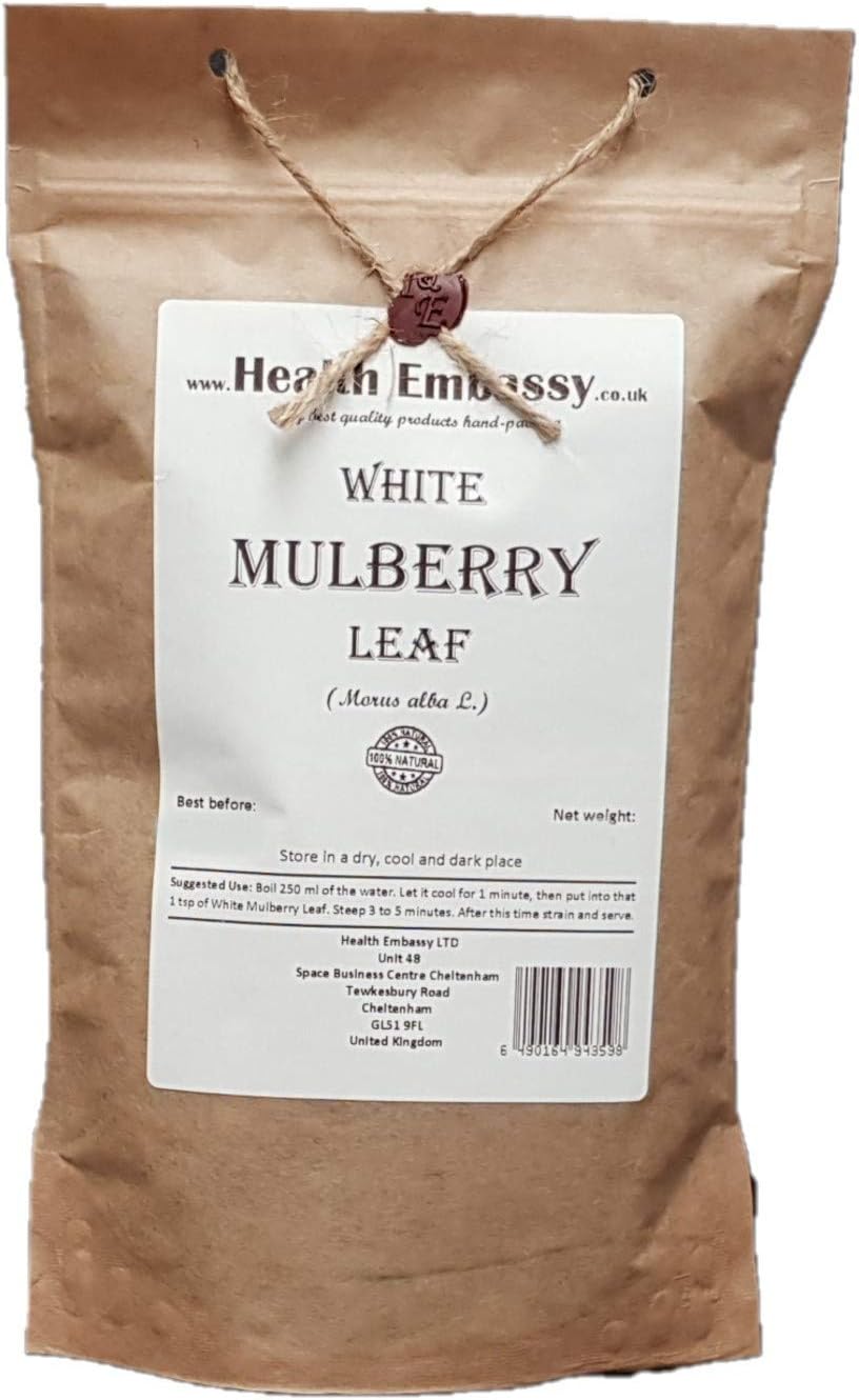White Mulberry Leaf (Morus alba) - Health Embassy - 100% Natural (100g)