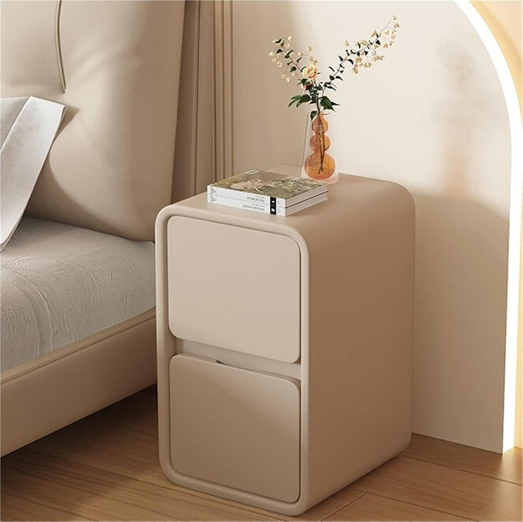 Bedside Table Narrow Nightstand Simple and Modern Wooden Small Space Bedside Table with 2 Drawers Suitable for Bedrooms Living Rooms Study Rooms,Living Room