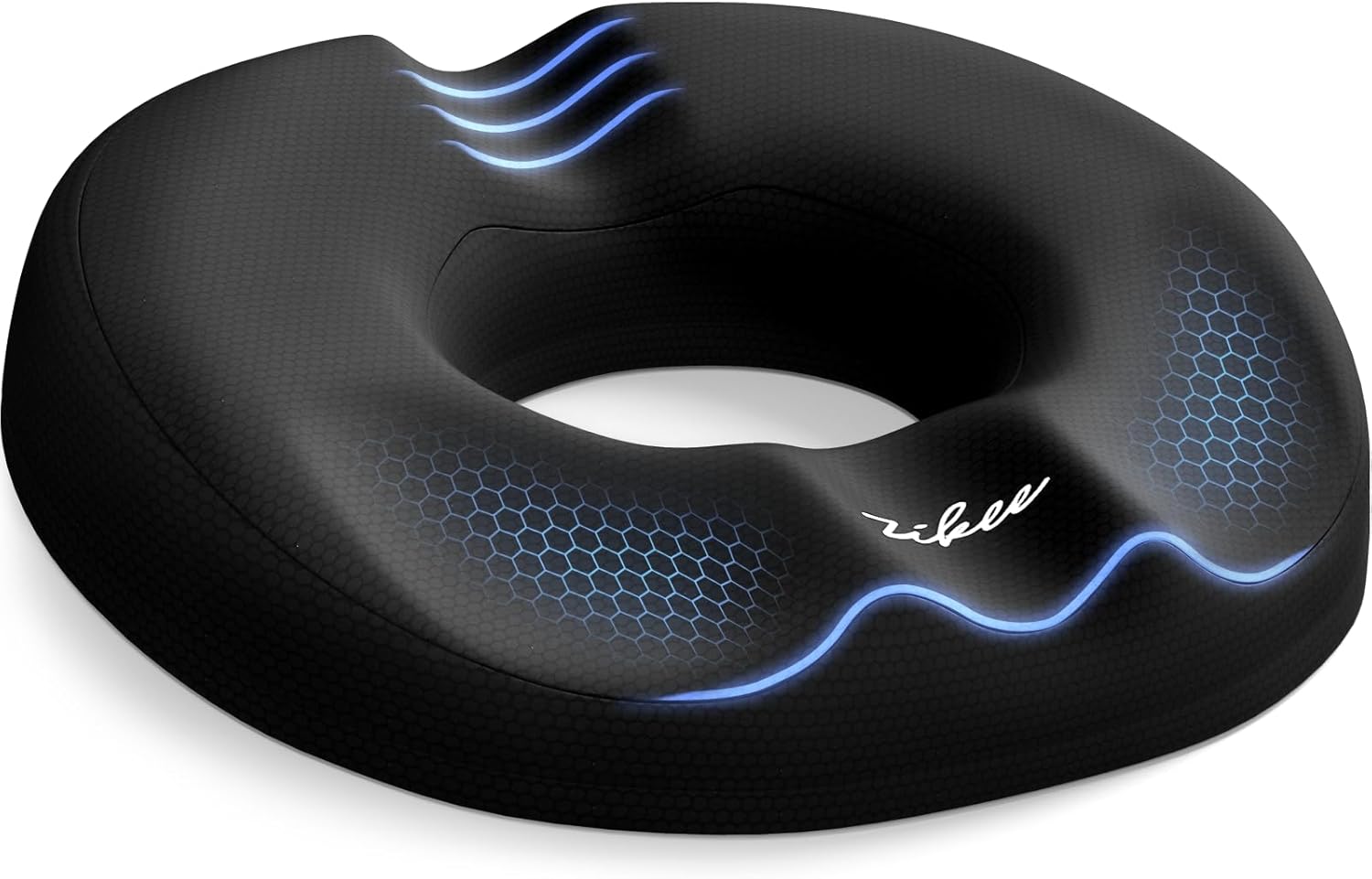 ZIKEE Dual U-Shaped Donut Pillow for Tailbone Pain, Hemorrhoid Pillow for Sitting with Pressure Relief Hole & Slope Design, Donut Seat Cushion for Coccyx, Postpartum & Post Surgery Sitting Relief