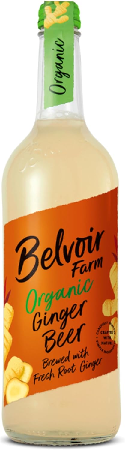 Belvoir 100% Organic Ginger Beer Presse, 25.4 Ounce | Organic Spicy Ginger Beverage | Refreshing and Bold | Perfect for Cocktails or Enjoying on Its Own | No Artificial Sweeteners