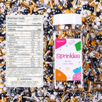 Black Sprinkles for Cake Decorating, 3.52oz Graduation Candy Sprinkles, Metallic Gold and Black Star Sprinkles for Cupcakes Baking Ice Cream Cookies, Wedding Birthday Party Decorations