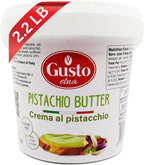 GUSTO ETNA Sicilian Pistachio Cream – 35% Pistachios, Sweet Spreadable Butter, 2.2 lbs (1 kg) Rich & Nutty Pistachios Cream for Knafeh Dubai Pistachio Chocolate Bars, Product of Sicily, Italy