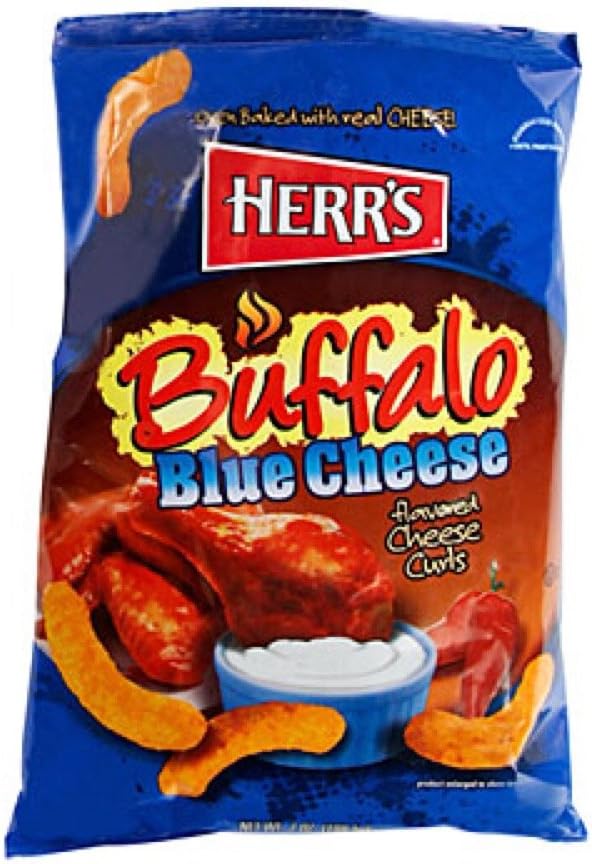 Herr's Buffalo Blue Cheese Curls, 1 Ounce (Pack of 42 bags)