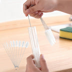 10-Piece Test Tube Brush Set, Nylon Stainless Steel Cleaning Brushes for Laboratory, Bottles, and Narrow Containers, Flexible and Long-Lasting