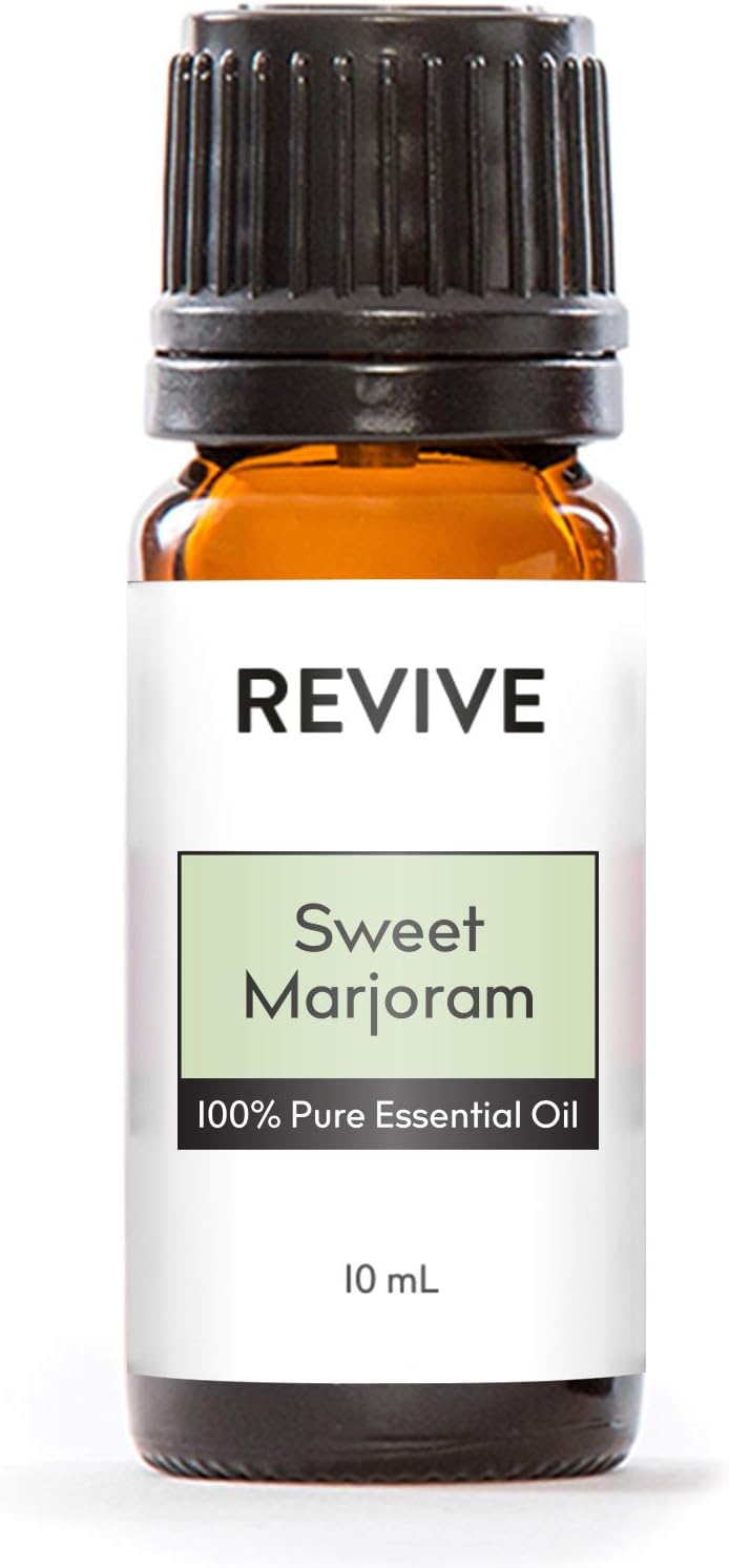 Sweet Marjoram Essential Oil by Revive Essential Oils - 100% Pure Therapeutic Grade, for Diffuser, Humidifier, Massage, Aromatherapy, Skin & Hair Care